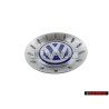 Genuine VW Hub Cap Bright Silver/Blue/White - 1C0601149C GTT