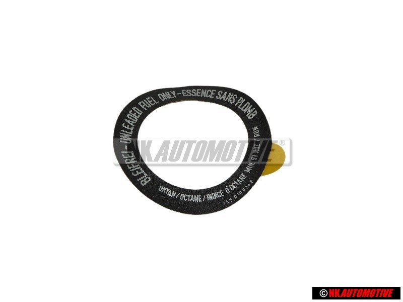 Genuine VW Sticker Unleaded Fuel Only - 155010001C