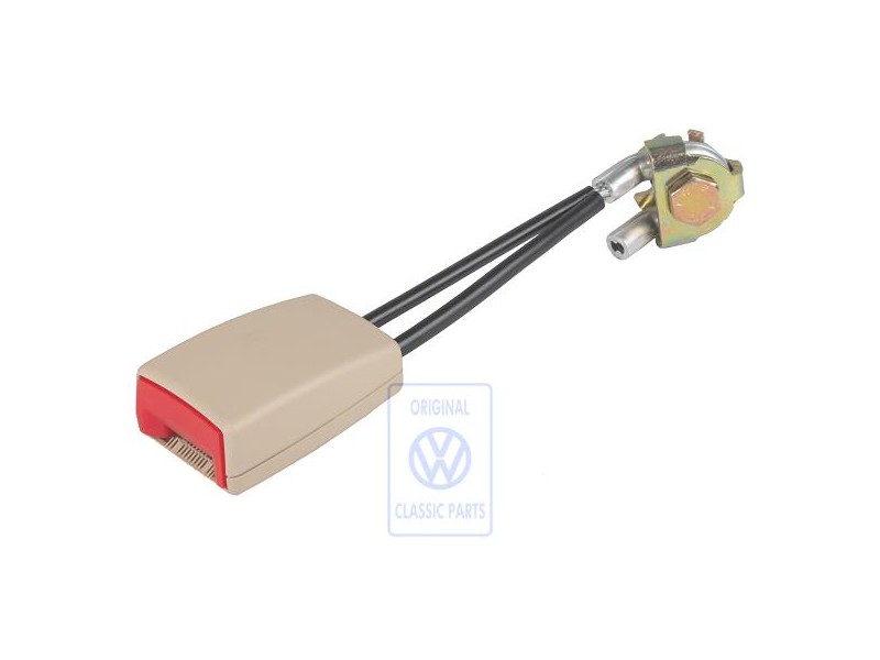 Genuine VW Belt Latch Cream/Fire Red - 1C0858493A FSN