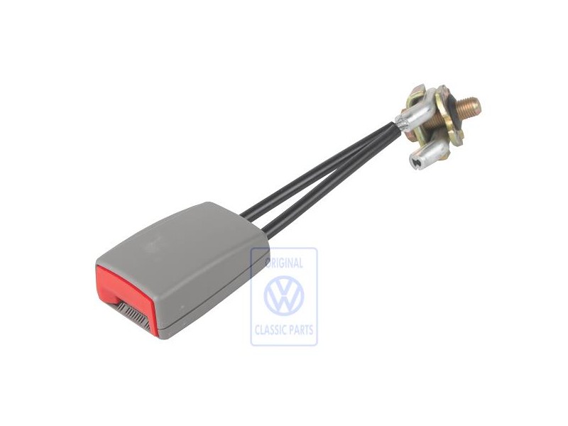 Genuine VW Belt Latch Flannel Grey/Fire Red - 1C0858494A FCP