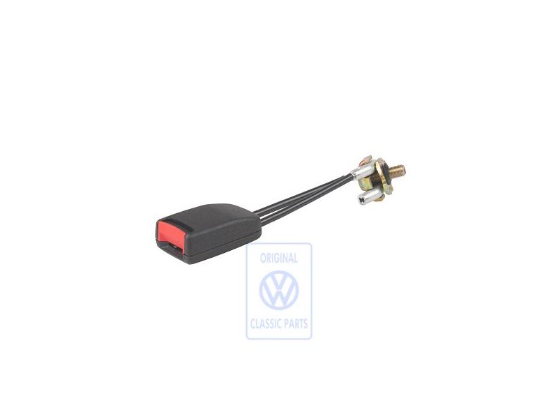 Genuine VW Belt Latch Satin Black/Fire Red - 1C0858676 FCN