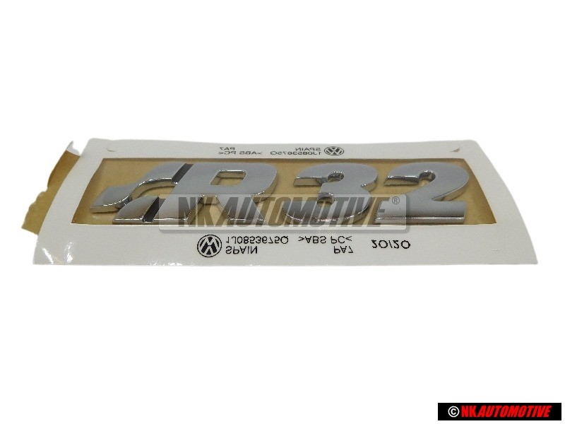 Genuine VW Golf MK4 R32 Rear Boot Badge Emblem Chrome - 1J0853675Q