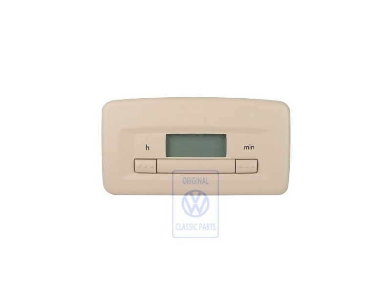 Genuine VW Digital Clock Cream Beige - 1C0919203 3PT