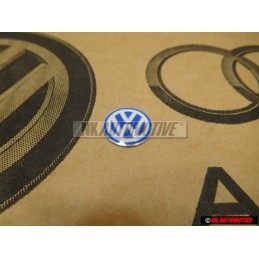 Genuine VW Key Badge Emblem White Blue - 3B0837891