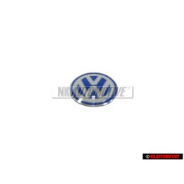Genuine VW Key Badge Emblem White Blue - 3B0837891