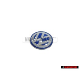 Genuine VW Key Badge Emblem White Blue - 3B0837891