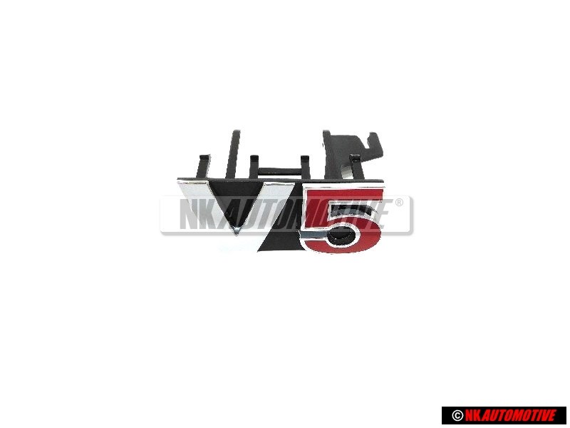 Genuine VW V5 Front Grill Badge Emblem Chrome Red - 1J6853679B GQF
