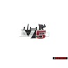 Genuine VW V5 Front Grill Badge Emblem Chrome Red - 1J6853679B GQF