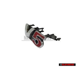 Genuine VW V5 Front Grill Badge Emblem Chrome Red - 1J6853679B GQF