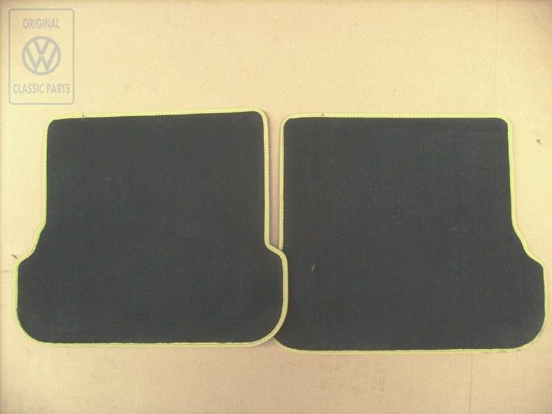 Genuine VW 1 Set Foot Mats Black/Futura Yellow - 1E0061224E GJZ