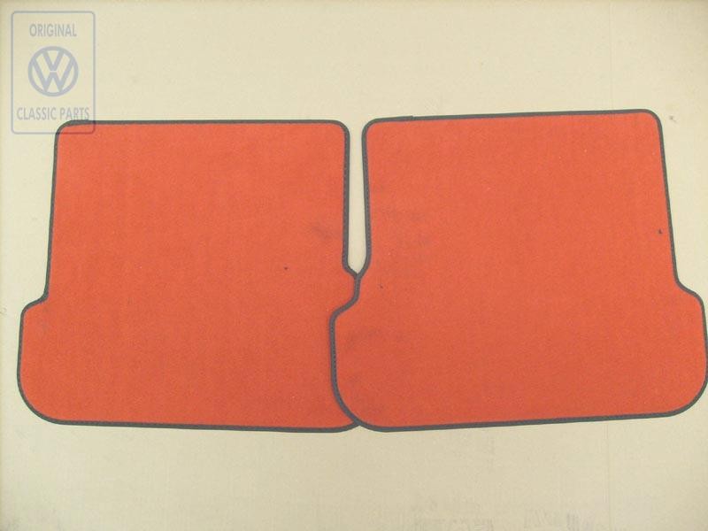 Genuine VW 1 Set Footmats (Textile) Red - 1E0061226E GKS