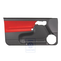 Genuine VW Door Panel Trim (Cloth) Black/Tropical Orange - 1E0867011AKHFP