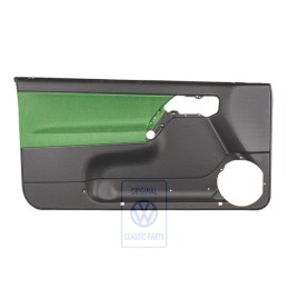 Genuine VW Door Panel Trim (Cloth) Black/Cosmic Green - 1E0867011AKHFQ