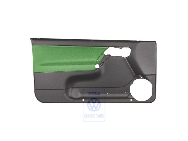 Genuine VW Door Panel Trim (Cloth) Black/Cosmic Green - 1E0867011AKHFQ Genuine VW Door Panel Trim (Cloth) Black/Cosmic Green - 1E0867011AKHFQ