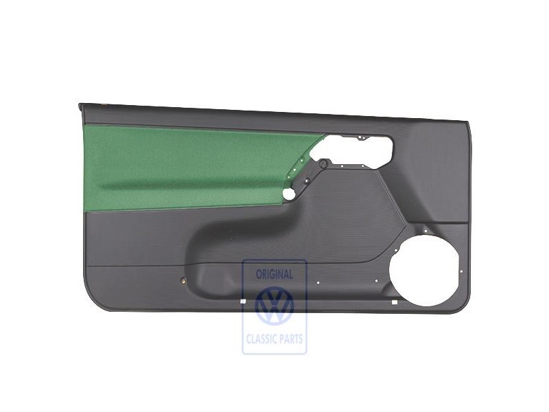 Genuine VW Door Panel Trim (Cloth) Black/Cosmic Green - 1E0867011ANHFQ