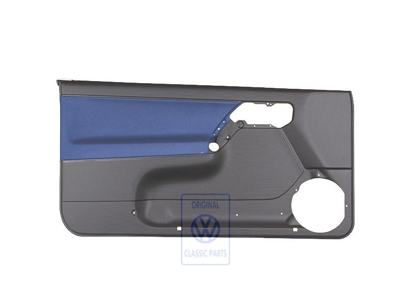 Genuine VW Door Panel Trim (Cloth) Black/Orbitblue - 1E0867011ANHFR