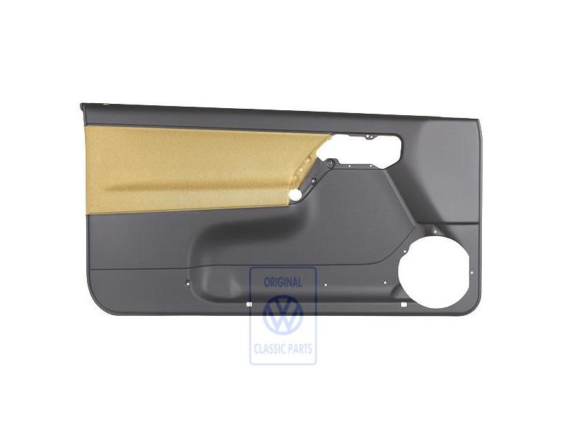 Genuine VW Door Panel Trim (Cloth) Black/Futura Yellow - 1E0867011ANHFT