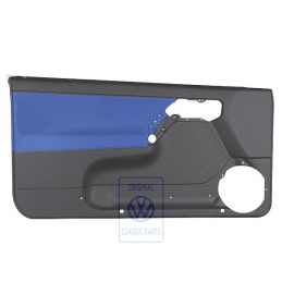 Genuine VW Door Panel Trim (Cloth) Black/Jazz Blue - 1E0867011ATLZQ