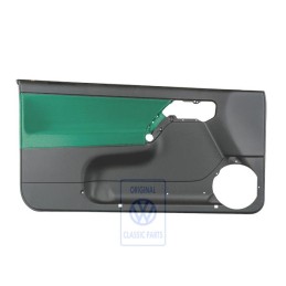 Genuine VW Door Panel Trim (Cloth) Black/Green - 1E0867011ATLZS