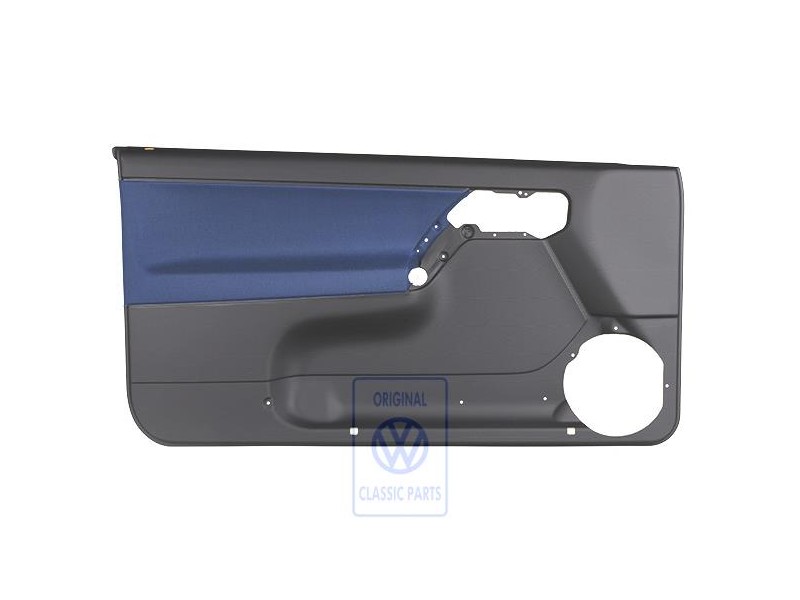 Genuine VW Door Panel Trim (Cloth) Black/Orbitblue - 1E0867012AKHFR