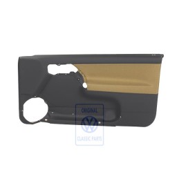 Genuine VW Door Panel Trim (Cloth) Black/Futura Yellow - 1E0867012AKHFT