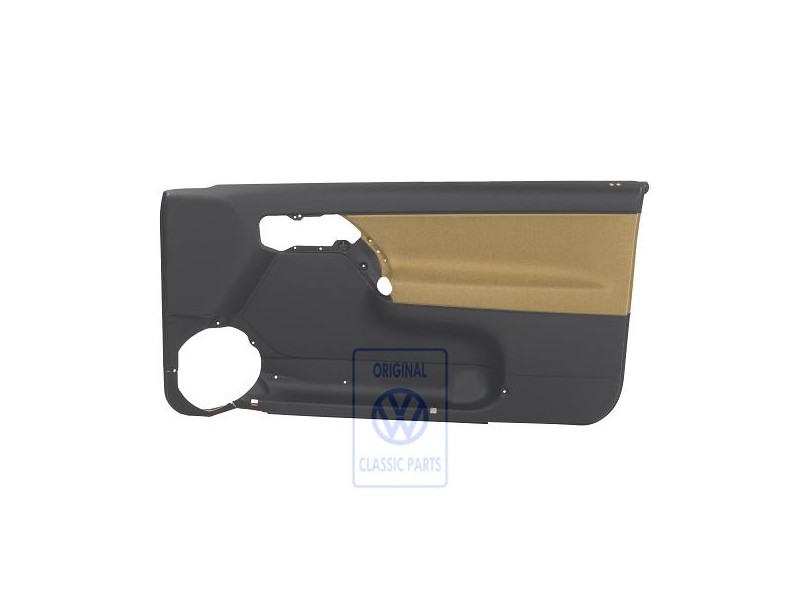 Genuine VW Door Panel Trim (Cloth) Black/Futura Yellow - 1E0867012AKHFT