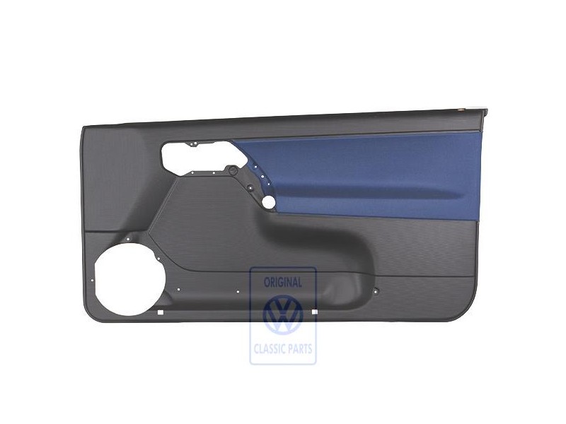 Genuine VW Door Panel Trim (Cloth) Black/Orbitblue - 1E0867012ANHFR