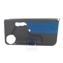 Genuine VW Door Panel Trim (Cloth) Black/Jazz Blue - 1E0867012ATLZQ