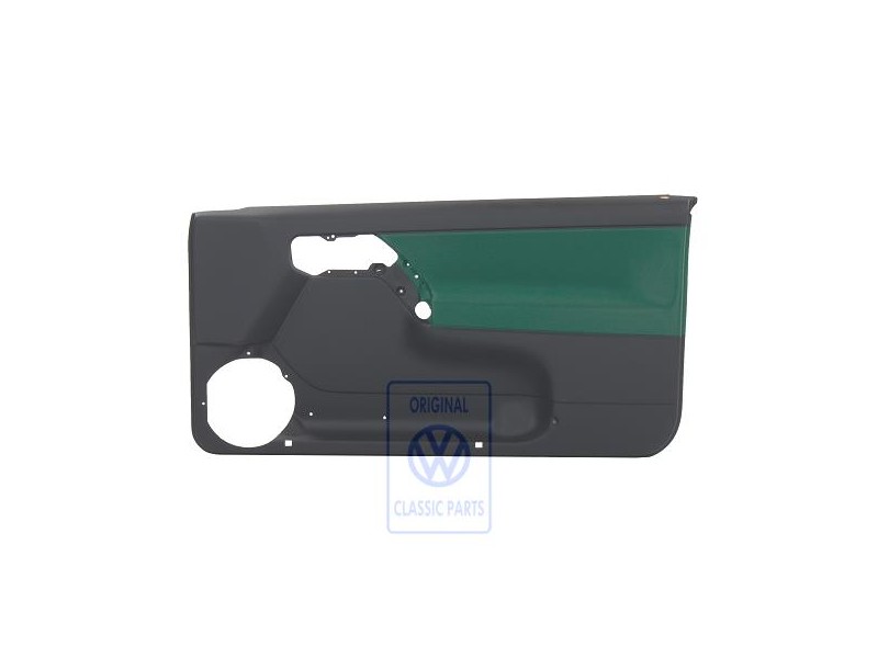 Genuine VW Door Panel Trim (Cloth) Black/Green - 1E0867012ATLZS