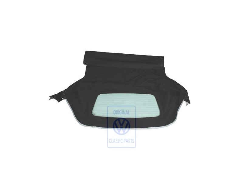 Genuine VW Roof Cover (Fabric) With Rear Window Black - 1E0871035K C90