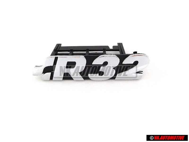 Genuine VW R32 Front Grill Badge Emblem Chrome - 1J6853679D