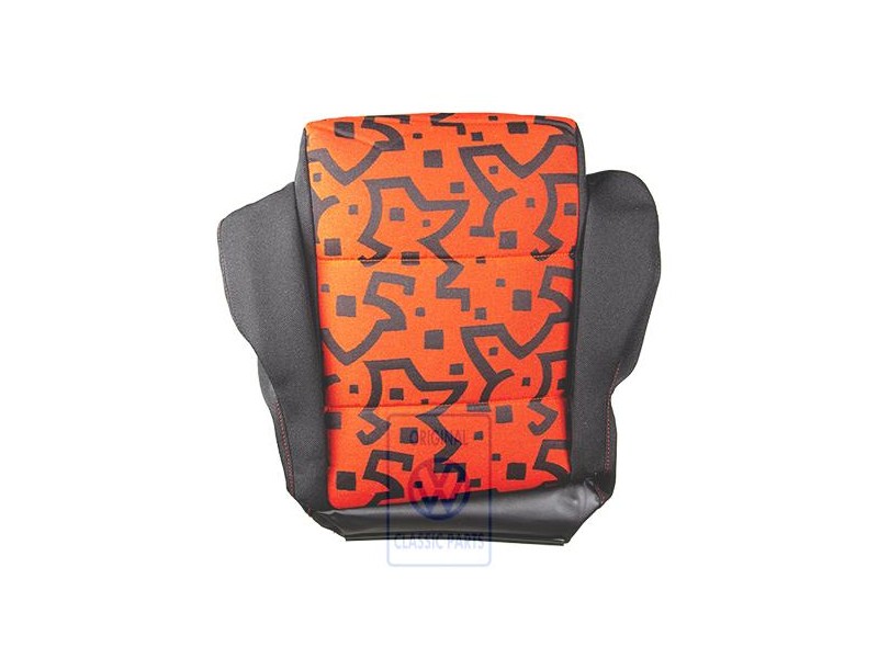 Genuine VW Seat Covering (Fabric) Black/Tropical Orange - 1E0881405H FVQ