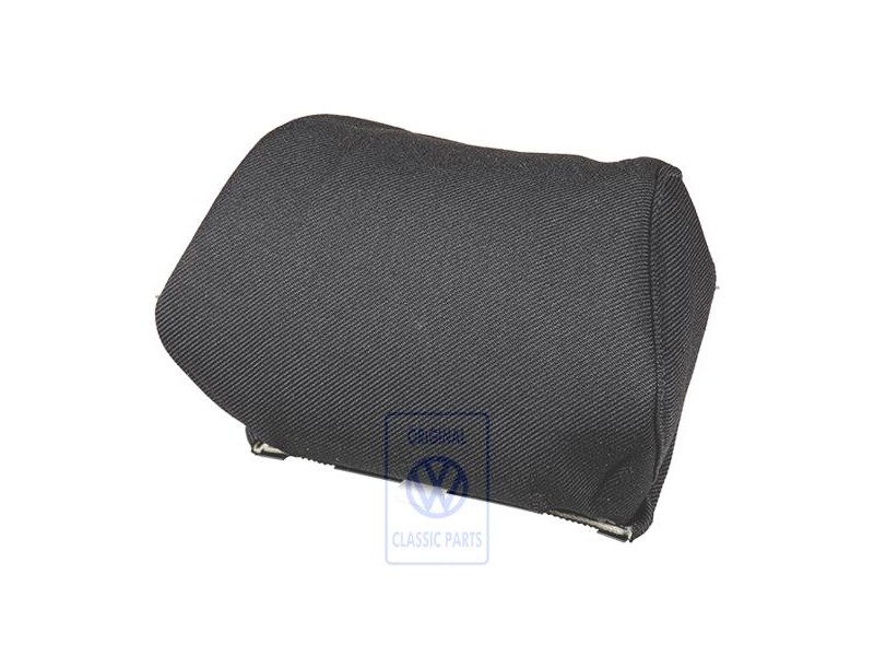 Genuine VW Head Restraint Cover (Cloth) Black/Blue - 1E0881921G GUF