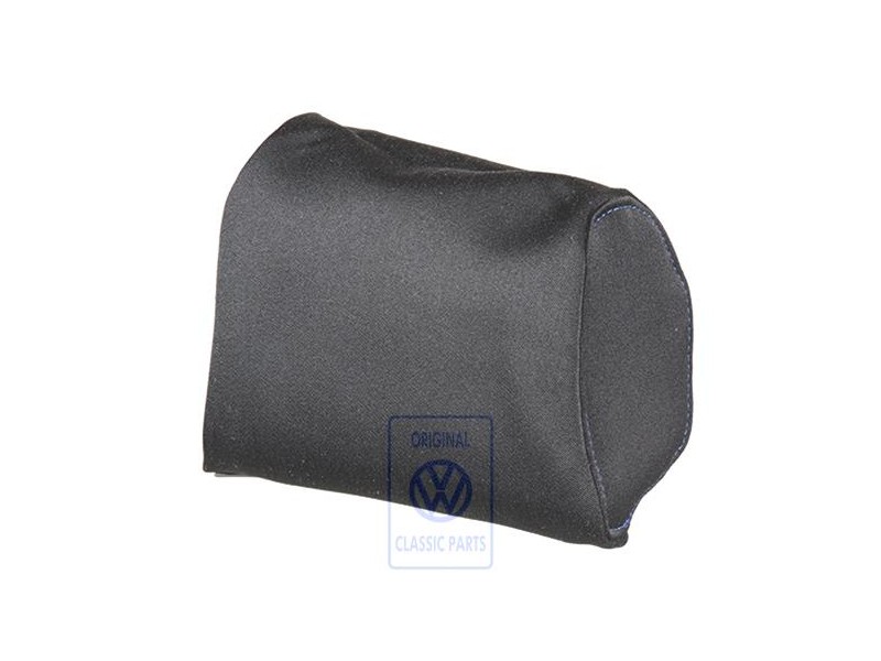 Genuine VW Head Restraint Cover (Cloth) Black/Blue - 1E0881921Q LJP