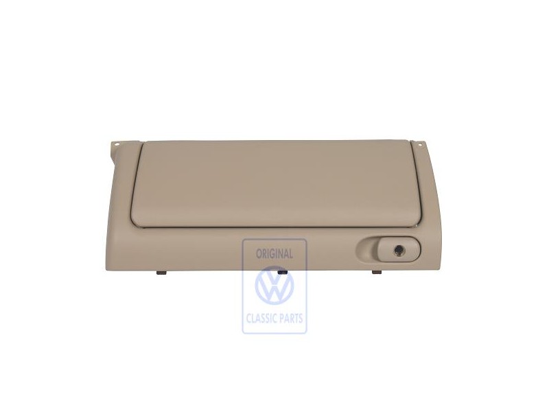 Genuine VW Stowage Box, (Lockable) Light Beige - 1E1857922A Q70