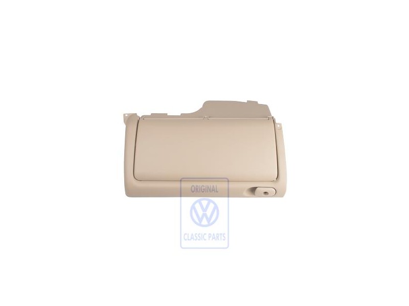 Genuine VW Stowage Box, (Lockable) Light Beige - 1E1857922 Q70