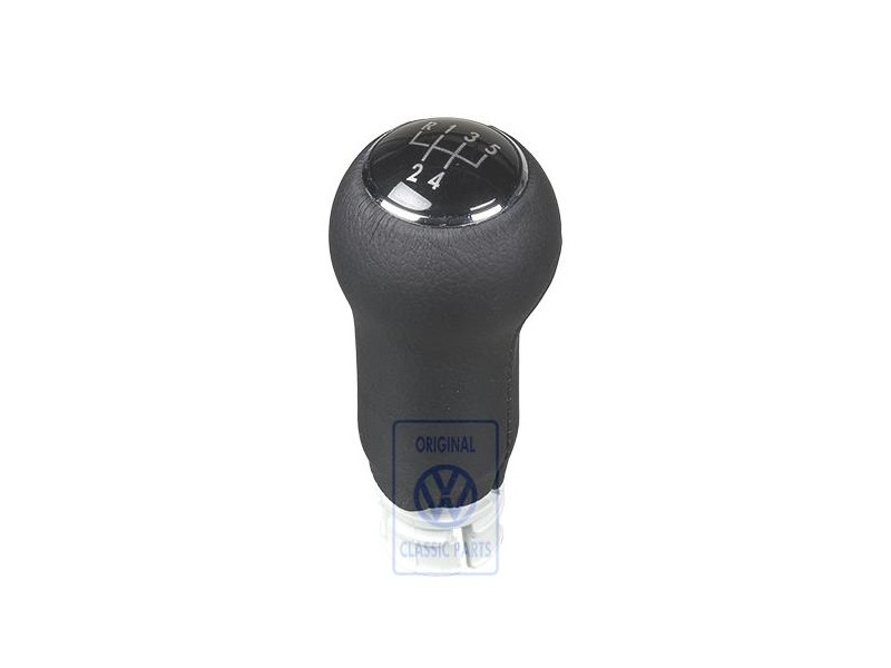 Genuine VW Gearstick Knob (Leather) Black - 1J0711141M E74