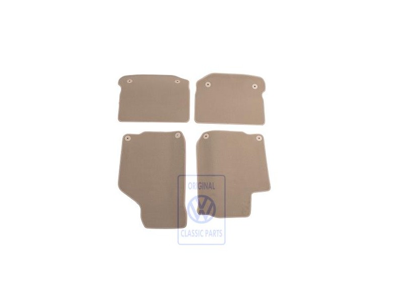 Genuine VW 1 Set Foot Mats Light Beige - 1J1863011AAHZF