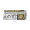 Genuine VW Data Plate For Tyre Pressure - 1K0010658F