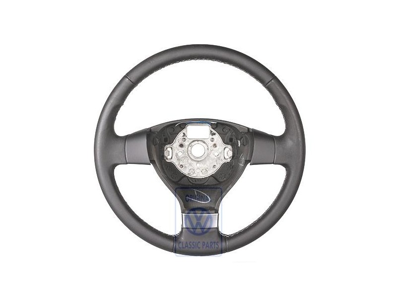 Genuine VW Steering Wheel (Leather) Light Grey - 1K0419091EQYRB