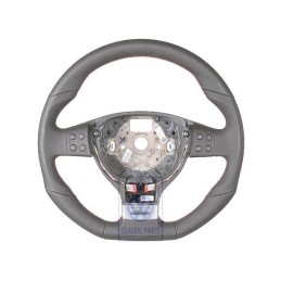 Genuine VW Mult.Steering Wheel (Leather) Schwarz/Flashrot - 1K0419091GNXDP
