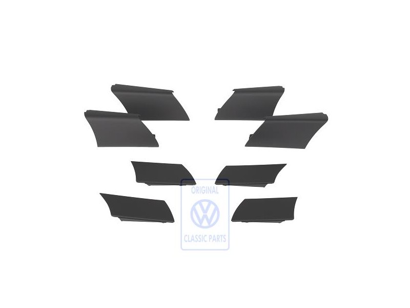 Genuine VW 1 Set Trims For Strg Wheel Black - 1K0498685A E74