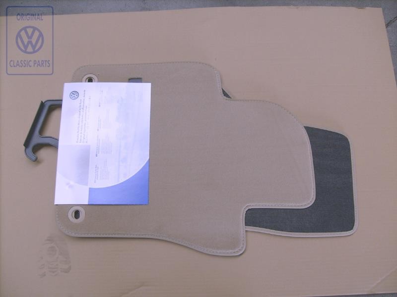 Genuine VW 1 Set Footmats (Textile) Pure Beige - 1K1061275P RYL