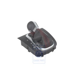 Genuine VW Gear Shift Cover Black/Aluminium - 1K1713203AQXPR