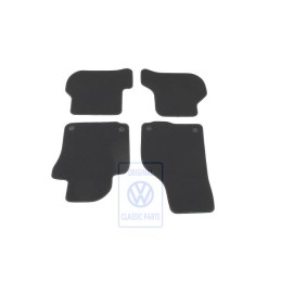 Genuine VW 1 Set Foot Mats Black/Silver Grey - 1K1863011R RII
