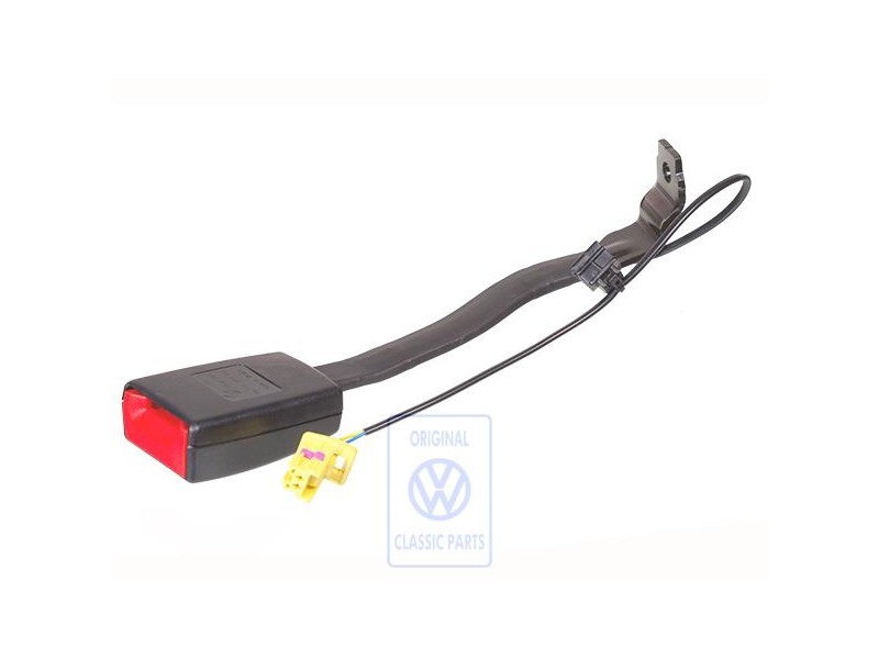 Genuine VW Belt Latch Satin Black/Fire Red - 1K4857755J QVZ