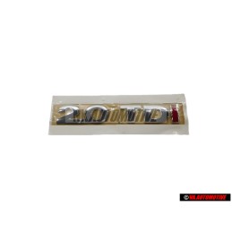 Genuine VW 2.0 TDI Rear Boot Badge Emblem Chrome Red - 1T0853675H GQF