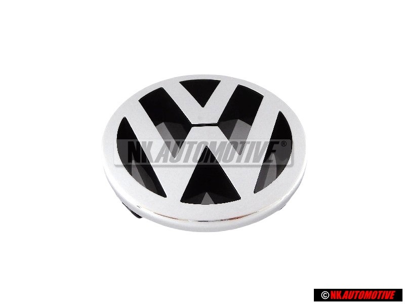 Genuine VW Front Grill Badge Emblem Chrome - 1T0853601A