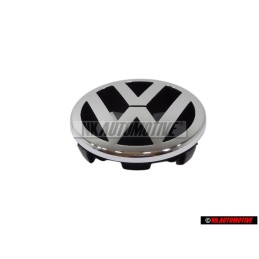 Genuine VW Front Grill Badge Emblem Chrome - 1T0853601A
