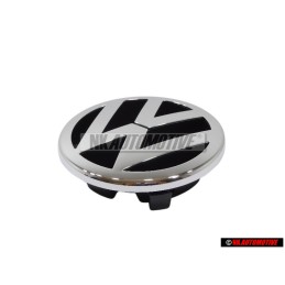 Genuine VW Front Grill Badge Emblem Chrome - 1T0853601A